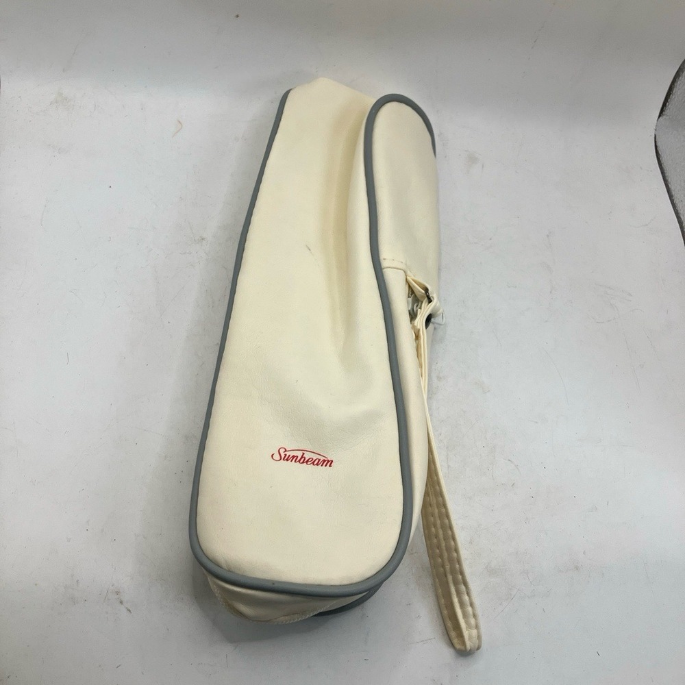 Sunbeam Electric Blanket Controller Cover‎ Cream Grey Trim Logo Handle Strap